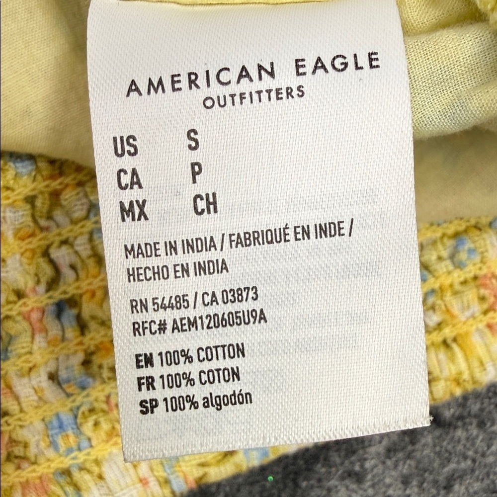 American Eagle Outfitters Yellow Floral Blouse - Picture 4 of 5